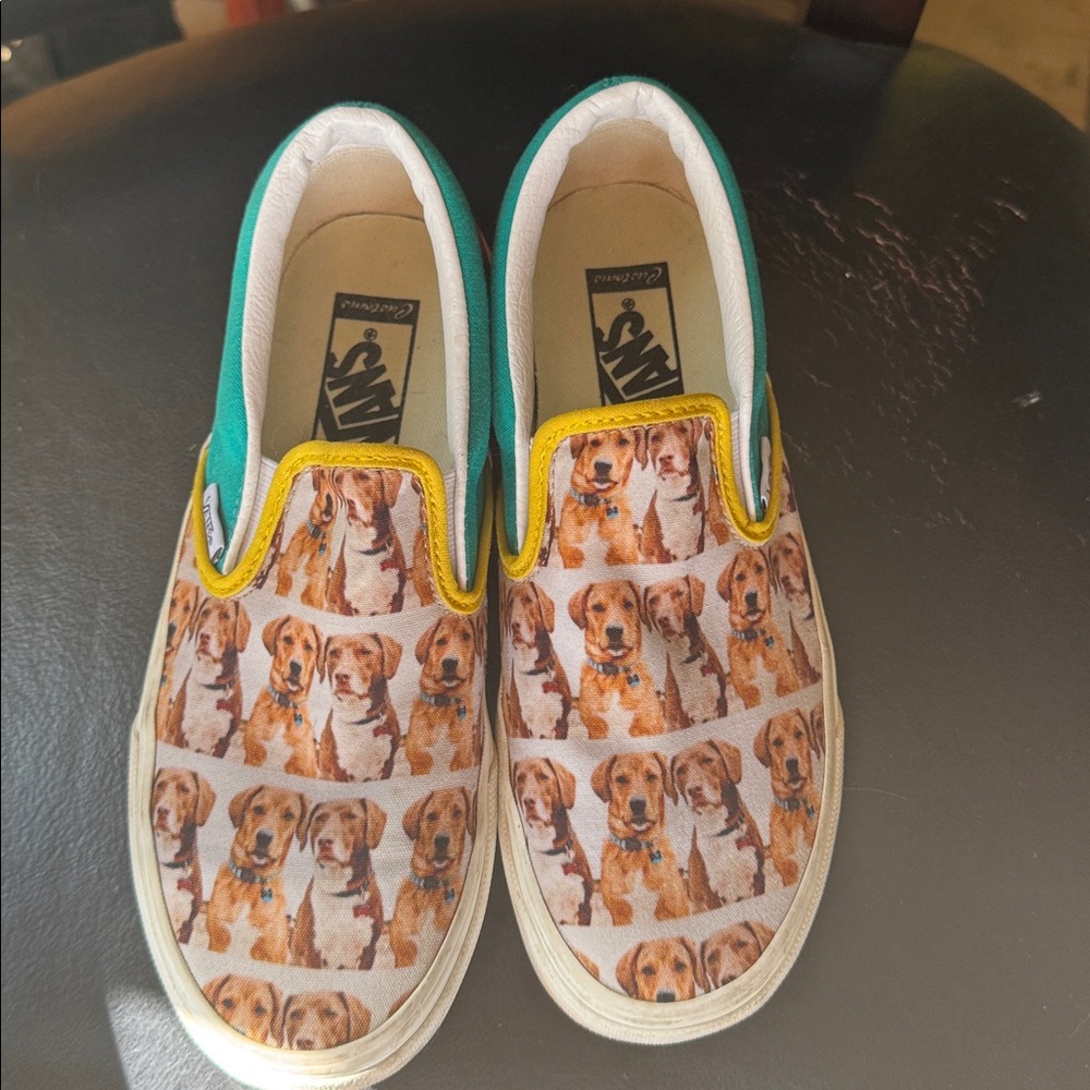 Vans customs Dog Print Slip-On Sneakers
